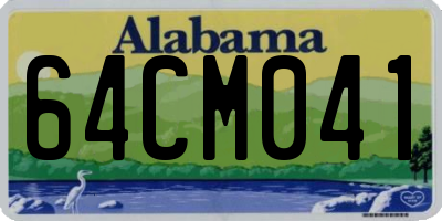 AL license plate 64CM041