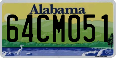 AL license plate 64CM051