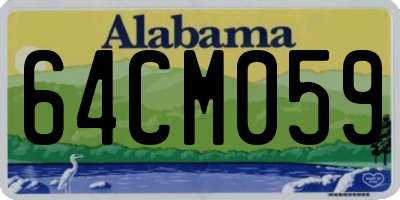 AL license plate 64CM059