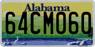 AL license plate 64CM060