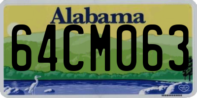 AL license plate 64CM063