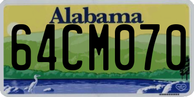 AL license plate 64CM070