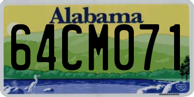 AL license plate 64CM071