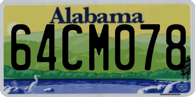 AL license plate 64CM078