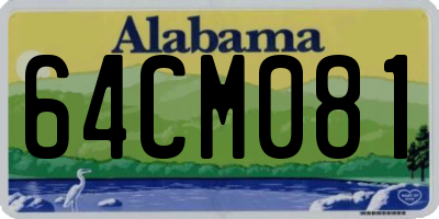 AL license plate 64CM081