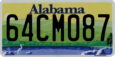 AL license plate 64CM087