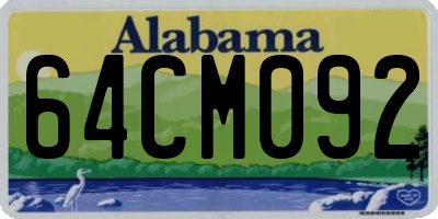 AL license plate 64CM092