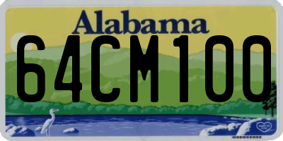 AL license plate 64CM100