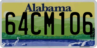 AL license plate 64CM106