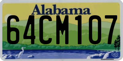 AL license plate 64CM107
