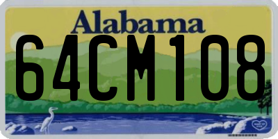 AL license plate 64CM108