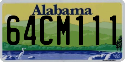 AL license plate 64CM111