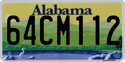 AL license plate 64CM112