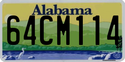 AL license plate 64CM114