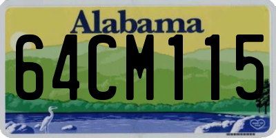 AL license plate 64CM115