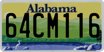 AL license plate 64CM116