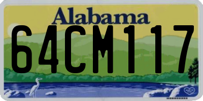 AL license plate 64CM117