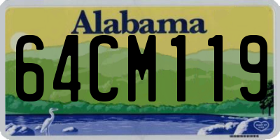AL license plate 64CM119