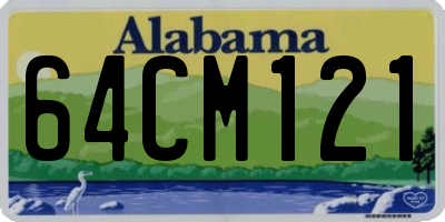 AL license plate 64CM121