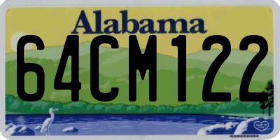 AL license plate 64CM122