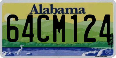 AL license plate 64CM124