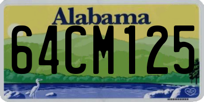 AL license plate 64CM125