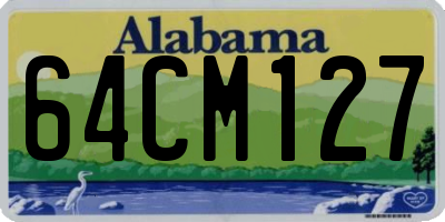 AL license plate 64CM127
