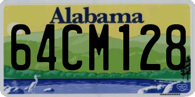 AL license plate 64CM128