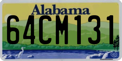 AL license plate 64CM131