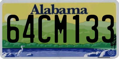 AL license plate 64CM133