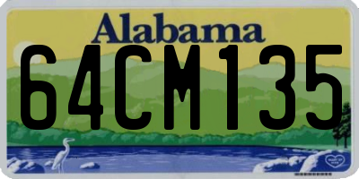AL license plate 64CM135