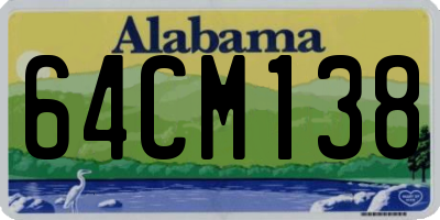 AL license plate 64CM138