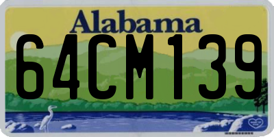 AL license plate 64CM139