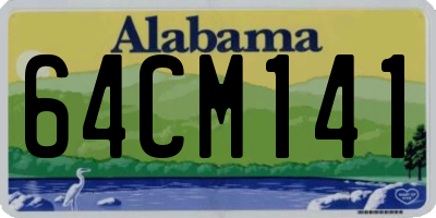 AL license plate 64CM141
