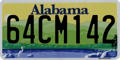 AL license plate 64CM142