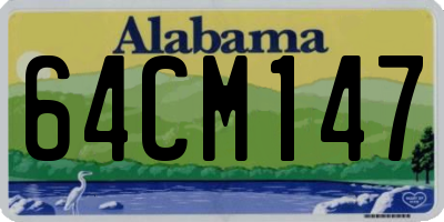AL license plate 64CM147