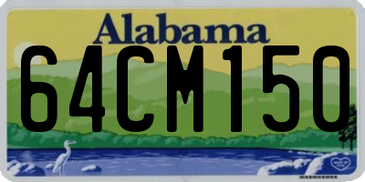 AL license plate 64CM150