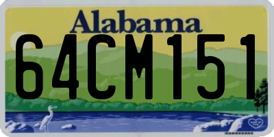AL license plate 64CM151