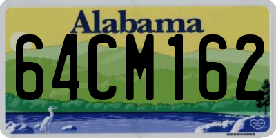 AL license plate 64CM162