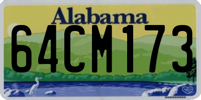 AL license plate 64CM173