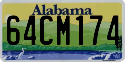 AL license plate 64CM174