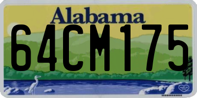 AL license plate 64CM175