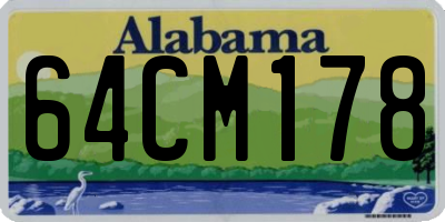AL license plate 64CM178