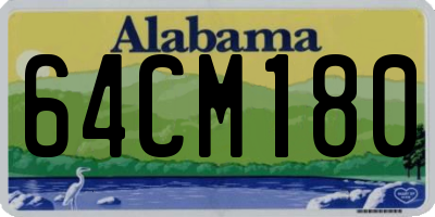AL license plate 64CM180