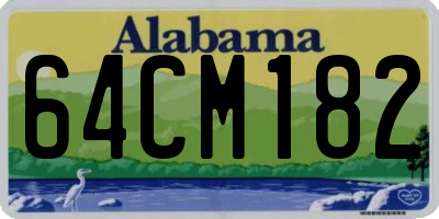AL license plate 64CM182
