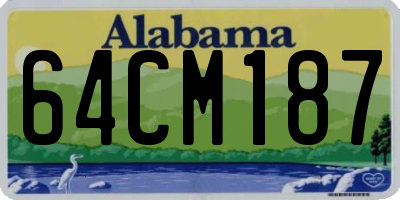 AL license plate 64CM187