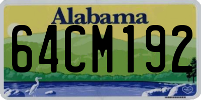 AL license plate 64CM192