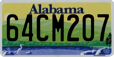 AL license plate 64CM207