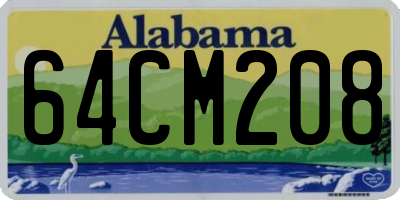 AL license plate 64CM208