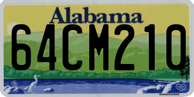 AL license plate 64CM210